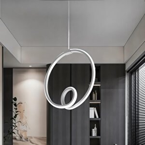 Tekli Beyaz Modern Beyaz Ledli Avize