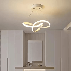 Beyaz Ultra Power Beyaz Ledli Avize Sarkıt Tekli Avize