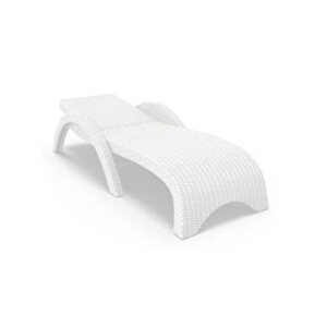 Trk-860 Siesta Fiji Rattan Desenli Ayarlanabilir Lüks Şezlong 1000 Beyaz