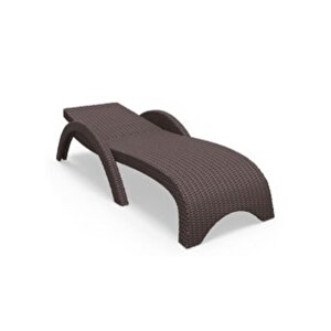 Trk-860 Siesta Fiji Rattan Desenli Ayarlanabilir Lüks Şezlong Kahverengi 2'li Set