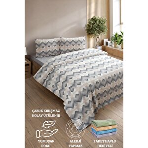 Lovely Desenli Tek Kişilik Nevresim Takımı - Lastikli Çarşaflı Tek Kişilik Nevresim Seti