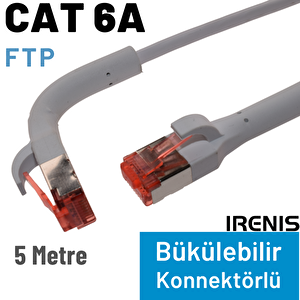 Irenis Cat6a U/ftp 90° Bükülebilir Kablo 5 Metre Beyaz