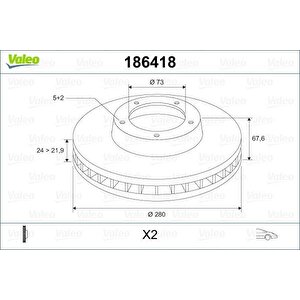 Ön Fren Aynasi Boxer I-ii 94 Jumper I-ii 94 Ducato I-ii 94 280x24x5dlxhavali