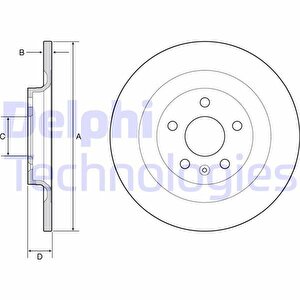Arka Fren Di̇ski̇ Volvo Xc40 536 2017 2021 Cap 302x 5 Bijon 16 İnç