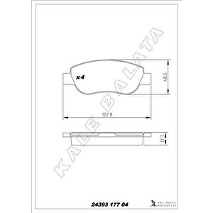 Ön Balata Fiat Palio 96 1.2 1.4 Renault Megane Ii 02 Scenic Ii 02 1.4 1.5dci