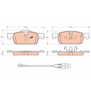 Ön Fren Balatasi Peugeot P508 10 18 1.6 Vti 1.6 Thp 1.6hdi 2.0hdi 2.2hdi 283mm Cap
