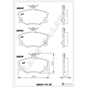 Ön Fren Balatasi Fiat Tempra-ti̇po-uno-punto Alfa Romeo 33-145-146-155