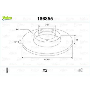 Arka Fren Aynasi Astra H L67 04 14 Combo C 01 11 Meriva A 03 10 264x10x4dl Dolu