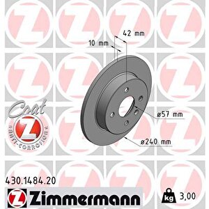 Arka Fren Aynasi Astra G 98 - Astra H 04 Meriva A 03 240x10x4dl Dolu 9117771-90498304-24432189