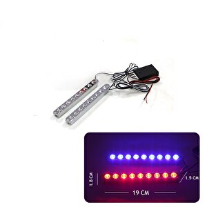 2x9 Led Panjur İçi Çakar Lamba 9w Kırmızı-mavi /lapa178