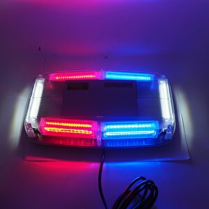 Çakarlı Tepe Lambası Mıknatıslı Kırmızı-beyaz-mavi 24w 12-24v / Laik530
