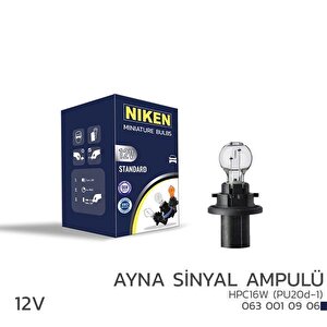 Niken 12v Hpc16w Ayna Si̇nyal Ampulü Pu20d-1 10lu
