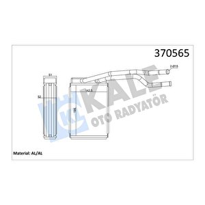 Kalori̇fer Ford Fiesta 02 14-ecosport 03 12 Brazing Al-al 195x142.5x52 Kalori̇fer Radyatörü