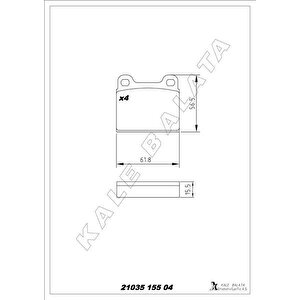 Fren Balatasi Arka Mercedes W126 C126 W116 C107