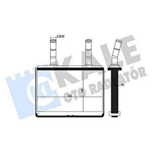 Kalori̇fer Radyatörü Hyundai Starex 2.5l D4bh. 4d56 Tc Tci 04-10 H100 2.5l D4bh Kamyonet 04-12 / Kia Bongo K2500 2.5l D4bh Tci̇ 03- - Alemi̇nyum