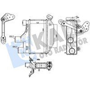 Turbo Radyatörü Intercooler Toyota Corolla 1.4l 1ndtv Nde120 04-06 125x260x64