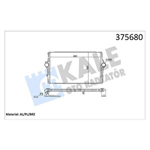Intercooler Volvo S60 I 384 2.0t 00 10-s80 I 184 2.4d 01 06-v70 Ii 285 2.4d 01 08-xc70 I Cross Count Ry 295 D5 Vx Awd 02 08 Brazing 30mm Turbo Radyatörü