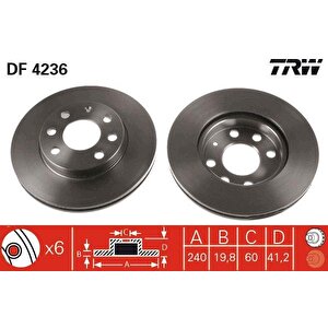 Ön Fren Aynasi Corsa C 1.0-1.2 16v 01 11 Abs Li̇ 240x20x4dlxhavali