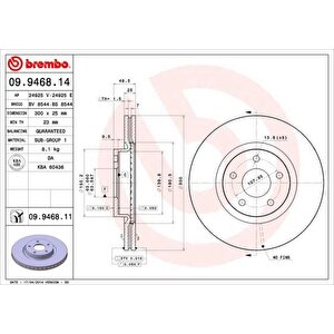 Ön Fren Aynasi Adet Focus 04-12 Cmax 07-10 S40 06-10 C30 10-12 C70 06-13 V50 05-12 278x25x5dlxhvli