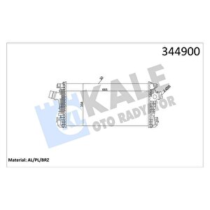 Turbo Radyatörü Intercooler Astra J-cruze J300-j305-j308 -zafira Tourer C Al/pl/brz 665x35