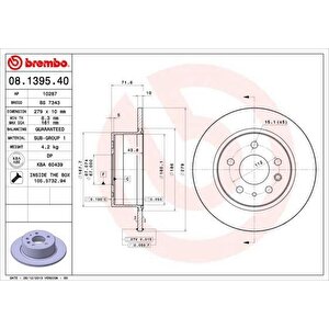 Fren Diski Arka Mercedes W115 C123 S123 W116 W126 W123
