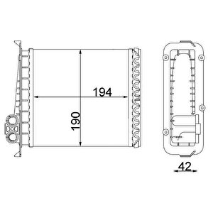 Kalori̇fer Radyatörü Volvo 850 91-96 C70 98-05 S70 97-00 V70 97-00