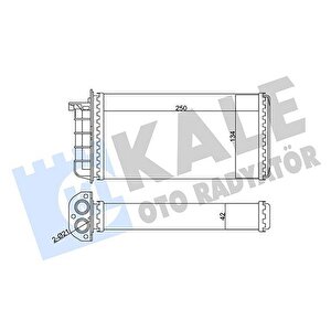 Kalori̇fer Radyatörü Bravo 95-01 Brava 95-01 Marea 96-02 250x140x42