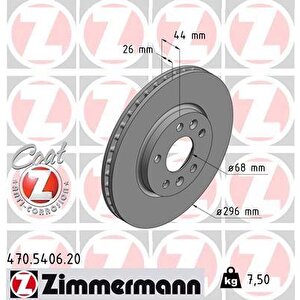 Ön Fren Di̇ski̇ Renault Megane Iv 15 Talisman 15 Diş Çap:296mm K:26mm Y:44mm 5 Deli̇k