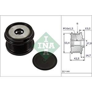 Alternatör Kasnaği 43.5mm Cmax-fiesta Vi-focus Iii-kuga Ii-transi̇t-connect-courier 1.5-1.6-2.0tdci̇