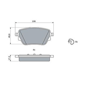Fren Balatasi Arka Mercedes W177 V177 W247 C118 X118 H247 X247