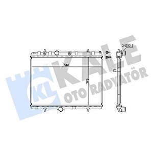 Radyatör C3 02 C2 03 207 07 1.4-1.6 16v-1.6hdi Ac Mek Al/pl/brz 378x548x26