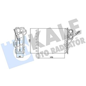 Kalori̇fer Radyatörü Logan 05 Duster 10 Sandero 10 170x158