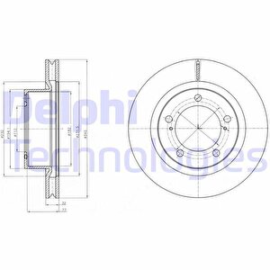 Fren Di̇ski̇ Tekli̇ Paket . Deli̇kli̇ Ön Toyota Landcruiser 01/2008
