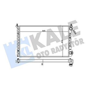 Radyatör Fiat Doblo Radyatör Al/mknk 645x414x32