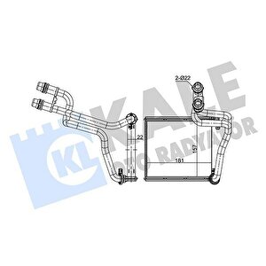 Kalori̇fer Radyatörü Borulu Golf Vi -jetta Iv-1.2tsi-1.4tsi-1.6-2.0tdi 181x157x22