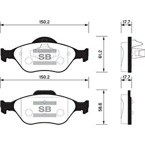 Ön Fren Balata Ford Fiesta 1.25l 1.3l 1.4l 1.6l Jh Jd 02-08 / Fusion 1.25l 1.3l 1.4l 1.6l Ju 02-12 / Ford Ka 1.6l Rb 01-08 / Mazda 121 1.3l 96-03