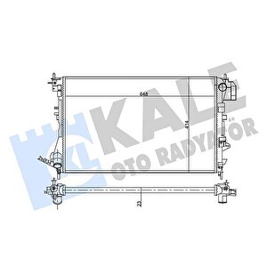 Su Radyatörü Opel Vectra C 1.6 1.8 1.6 16v 02-08 Saab 9-3 1.8 2.0t 03-15 Mt Ac Nac Mekani̇k 648x414x23