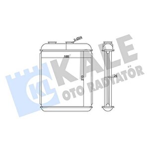 Kalori̇fer Radyatörü Brazi̇ng Astra F-astra G-astra H Yüzüklü Mek Otom 208x183x26