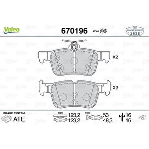 Arka Di̇sk Fren Balatasi Ford Edge 2.0d 08/15-07/18 Ford Kuga 1.5/1.5d/1.6/2.0/2.0d 11/12