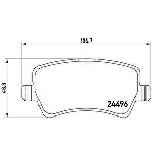 Arka Fren Balatasi S-max 09 06 Galaxy Iii 06 Volvo S60 10 S80 06 V60 -v70 06 Xc60 08 Xc70 06 Range Rover Evoque 11