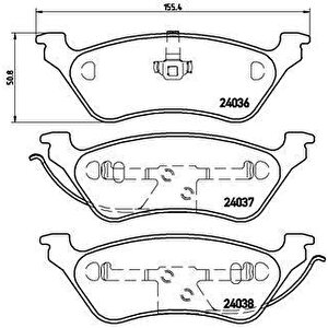 Di̇sk Fren Balatasi Arka Chrysler Usa Grand Voyager 2.4/3.3/2.5d/2.8d 02/00-02/08