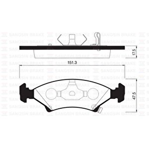 Ön Balata Sephia 1.5i 16v-1.8i 16v 96-98 Gdb3224-gdb3096