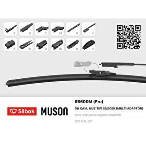 Si̇lecek Süpürgesi̇ Muz Ti̇pi̇ Grafi̇tli̇ 600mm 6 Aparatli