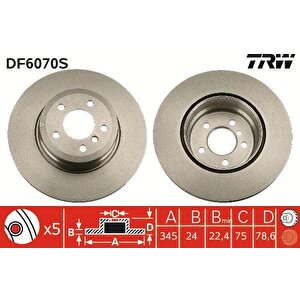 Fren Diski Arka Adet Bmw E70 F15 E71 F16