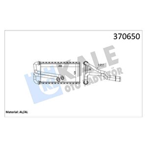Kalori̇fer Radyatörü Ford Focus Iv 20 Borulu Brazing Al/al 124x264x26