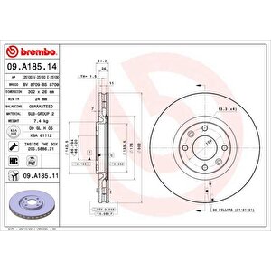 Ön Fren Aynasi Corsa F E 19 Mokka E 20 208 19 2008 19 308 07 3008 09 5008 09 C4 20 Ds5 15 Ds3 18 302x34x4dl Havali