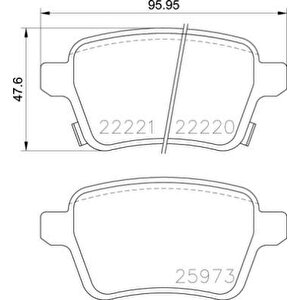 Arka Fren Balatasi Opel Corsa E 14 19 Adam 14 19 15 Jant Rpo J67 Fiat Egea 16 500l 13 264mm