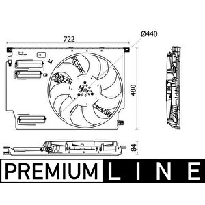 Komple Fan 600 W 12 V Bmw F45 F48 F39 Mini F60 Premium Line