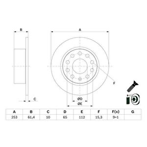 Fren Di̇ski̇ Arka Skoda Octavia Iii 12 20 253x10x61.4