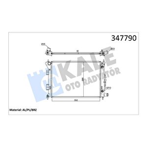 Radyatör Al/pl/brz I30 1.4i-1.6i-1.6gdi 12 Elantra 10 Kia Cerato-cerato Koup-soul At